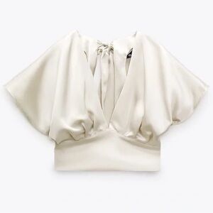 NWT Zara Elegant Satin Top